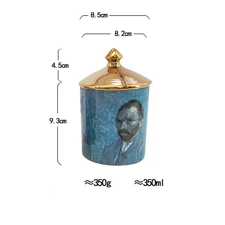 Porta Velas/Objetos Van Gogh - em porcelana