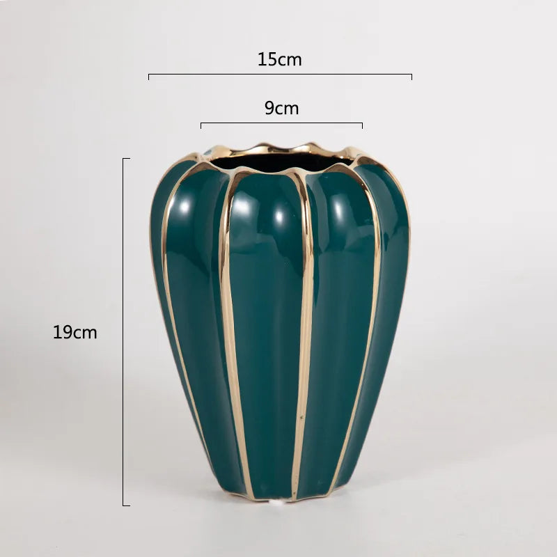 Vasos luxo em cerâmica esmaltada - 03 Cores