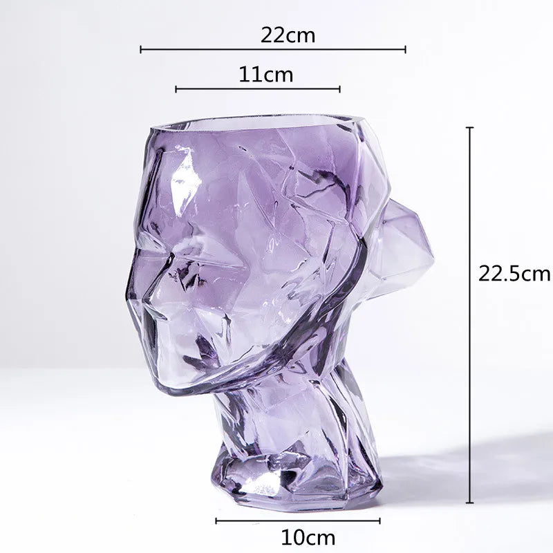 Vasos em vidro esculpido Human - 03 Modelos