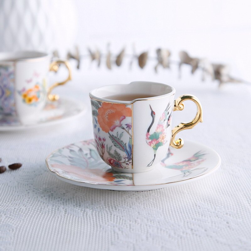 Xícara + Pires cafezinho Luxo Verona - em porcelana