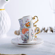 Xícara + Pires cafezinho Luxo Verona - em porcelana