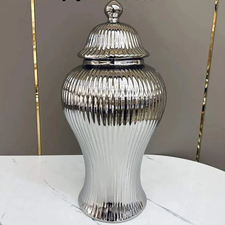 Vasos em cerâmica com tampa Luxo - 03 Modelos