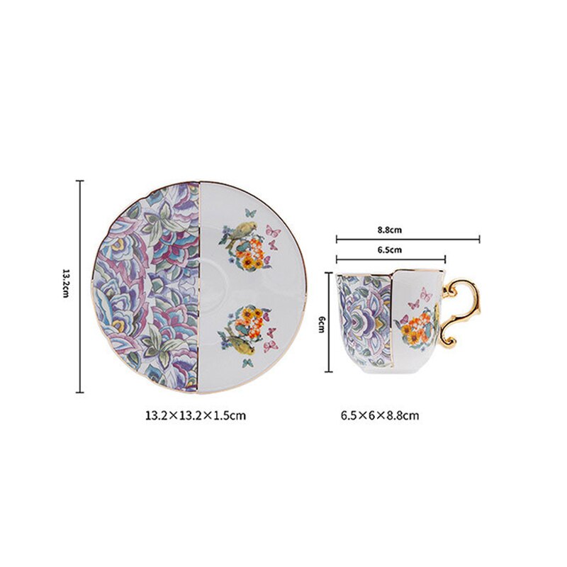 Xícara + Pires cafezinho Luxo Verona - em porcelana