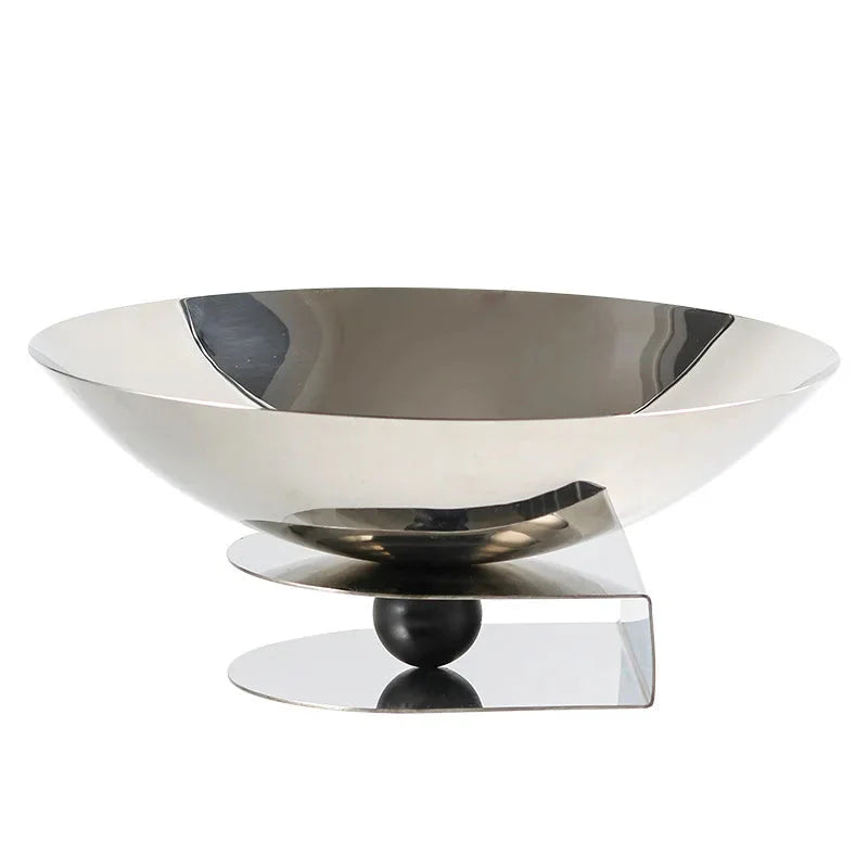 Fruteira/Porta Objetos - Metal polido prata