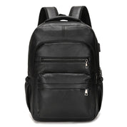 Mochila de Couro Masculina Morada MR15 - Resistente à Água, com USB e Antifurto