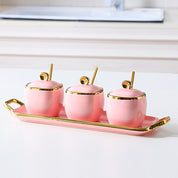 Kit 4pcs Porta Condimentos Deluxe - em porcelana